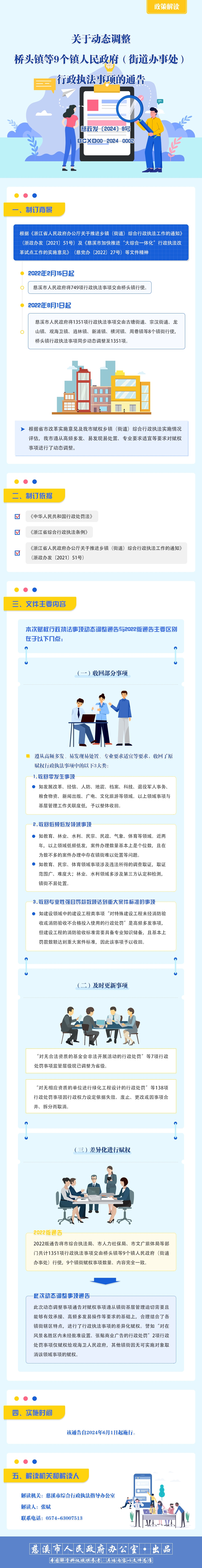 慈溪市人民政府關于動態調整橋頭鎮等9個鎮人民政府（街道辦事處）行政執法事項的通告.jpg